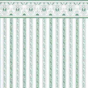 Image of Dollhouse Miniature Wallpaper: Regency, Green Stripe JM03