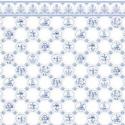 Image of Dollhouse Miniature Wallpaper: Blue on White JM06