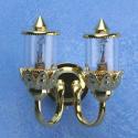 Image of Dollhouse Miniature Double Ornate Coach Wall Lamp MH45128