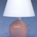 Image of Dollhouse Miniature Glazed Ceramic Table Lamp, Pink MH707