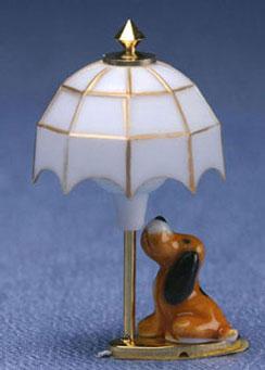 Image of Dollhouse Miniature Child's Lamp, Puppy MH797