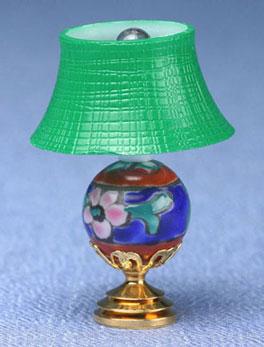 Image of Dollhouse Miniature Modern Table Lamp, Green Shade MH917