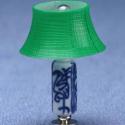 Image of Dollhouse Miniature Modern Table Lamp, Green Shade MH922