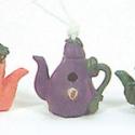 Image of Dollhouse Miniature Veggie Tea Pot Birdhouse 1Pc Assorted