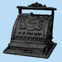 Image of Dollhouse Miniature Cash Register - Black