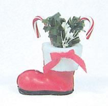 Image of Dollhouse Miniature Santa Boot Filled