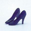 Image of Dollhouse Miniature High Heel Shoes Black