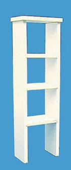 Image of Dollhouse Miniature White Wooden Shelf