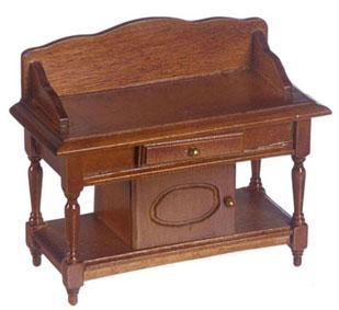 Image of Dollhouse Miniature Walnut Buffet Table