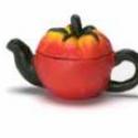 Image of Dollhouse Miniature Tomato Teapot
