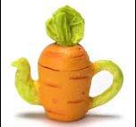 Image of Dollhouse Miniature Carrot Teapot