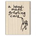 Image of A Handmade Greeting Card Wood Mounted Rubber Stamp 97946