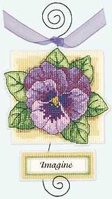Image of A Pansy Blossom Counted Cross Stitch Kit 72642
