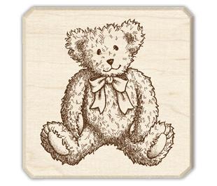 Image of Adorable Bear Wood Mounted Rubber Stamp
