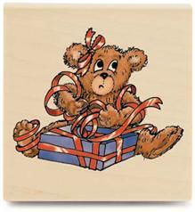 Image of All Wrapped Up G1002 Wood Mounted Rubber Stamp