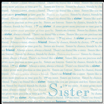 Image of Always A Sister Scrapbook Paper