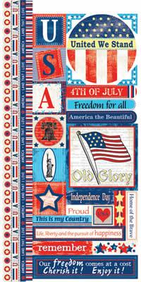 Image of America United Cardstock Sticker Sheet