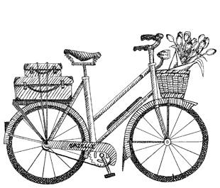 Image of Amsterdam Errands Wood Mounted Rubber Stamp