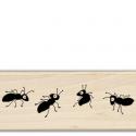 Image of Ants in a Row Wood Mounted Rubber Stamp 95540