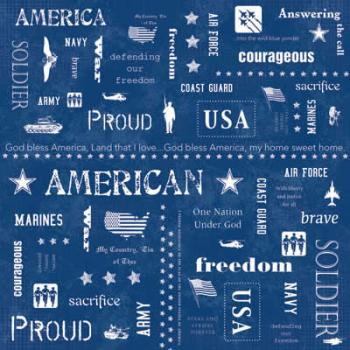 Image of Armed Forces Word Scrapbook Paper