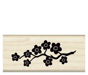 Image of Asian Branch Wood Mounted Rubber Stamp 97877