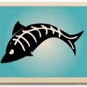 Image of Aussie Dolphin ER1008 Wood Mounted Rubber Stamp