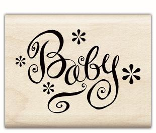 Image of Baby Wood Mounted Rubber Stamp 97783