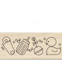Image of Baby Border Wood Mounted Rubber Stamp 96304