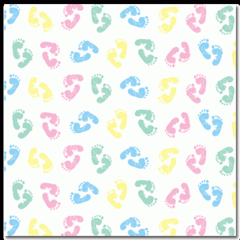 Image of Baby Feet Scrapbook Paper