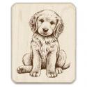 Image of Baby Retriever Wood Mounted Rubber Stamp