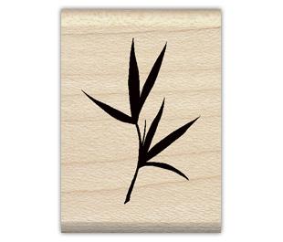Image of Bamboo Sprig Wood Mounted Rubber Stamp 97876