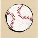 Image of Baseball 02 Wood Mounted Rubber Stamp