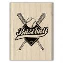 Image of Batter Up Wood Mounted Rubber Stamp 96431