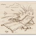 Image of Beach Wood Mounted Rubber Stamp