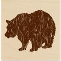 Image of Bear Silhouette G1089 Wood Mounted Rubber Stamp