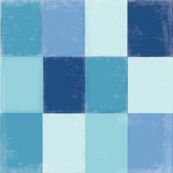Image of Big Blue Blocks Scrapbook Paper