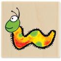 Image of Bright Caterpillar Wood Mounted Rubber Stamp