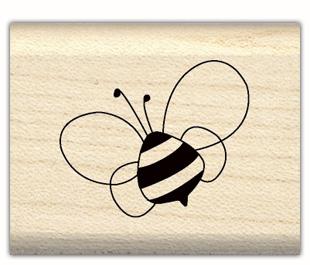 Image of Bumbling Bee Wood Mounted Rubber Stamp 97409