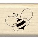 Image of Bumbling Bee Wood Mounted Rubber Stamp 97409