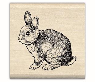 Image of Bunny Wood Mounted Rubber Stamp 97764