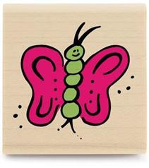 Image of Butterfly C1037 Wood Mounted Rubber Stamp