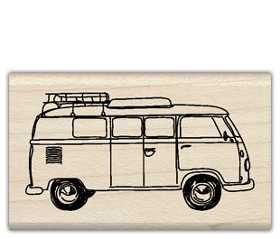 Image of Camper Wood Mounted Rubber Stamp 98024
