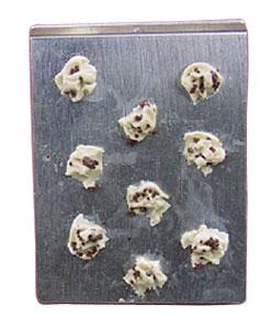 Image of Dollhouse Miniature Cookie Dough On Cookie Sheet