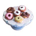Image of Dollhouse Miniature Donuts On Stand Ass