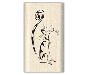 Image of Cat Wood Mounted Rubber Stamp