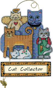Image of Cat Collector Counted Cross Stitch Kit