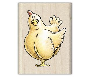 Image of Chicken Little Wood Mounted Rubber Stamp