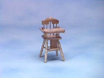Image of Dollhouse Miniature Oak High Chair