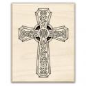 Image of Classic Cross Wood Mounted Rubber Stamp