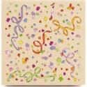 Image of Colorful Confetti Wood Mounted Rubber Stamp